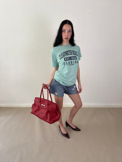 1990s turquoise graphic tee