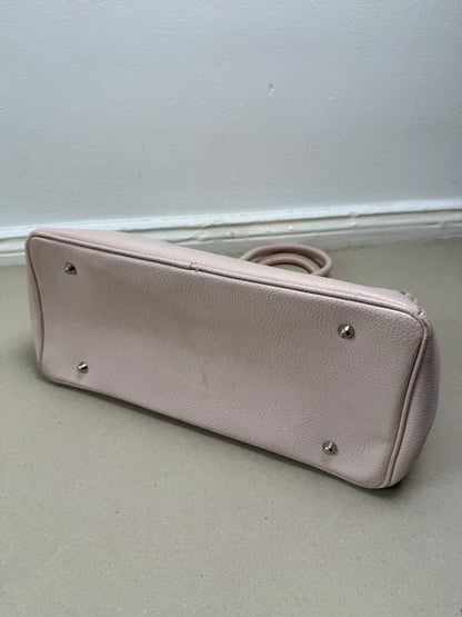 2000s leather firkin bag rose