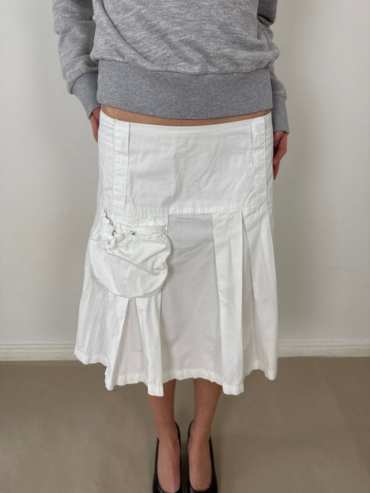 2000s pleated midi skirt