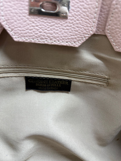 2000s leather firkin bag rose