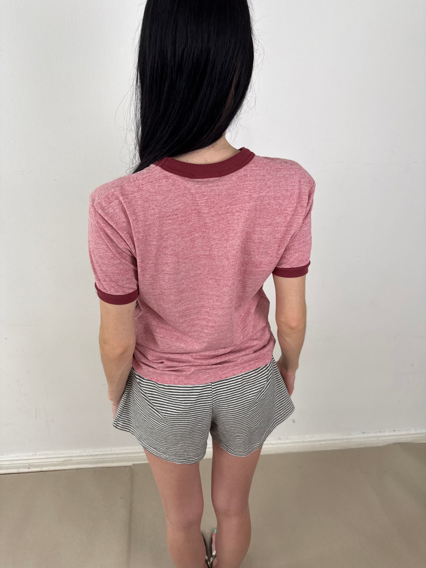 1990s pink ringer tee