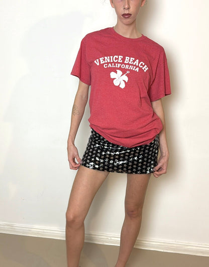 2000s sequin mini skirt