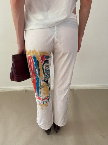 1990s FLOWER CAPRIS PANTS