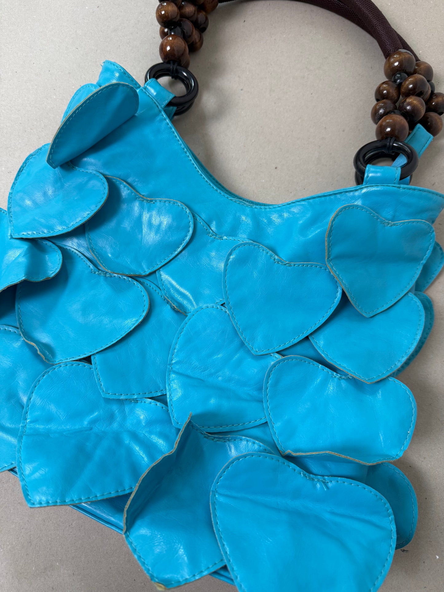 2000s beaded turqoise bag