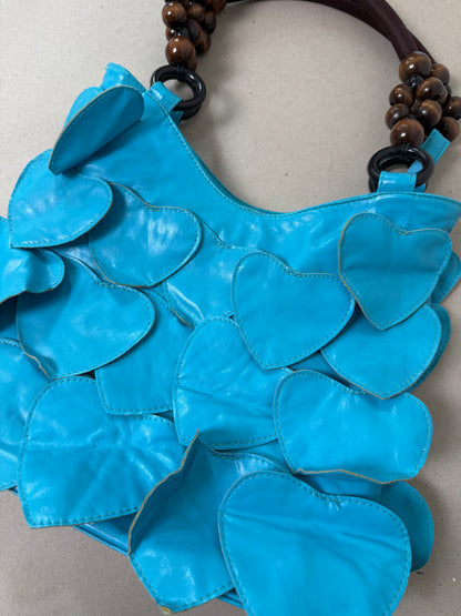 2000s beaded turqoise bag