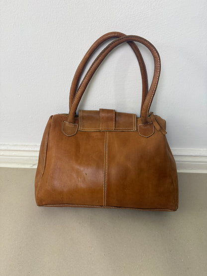 2000s brown leather bag