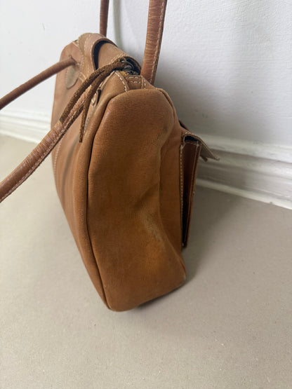 2000s brown leather bag