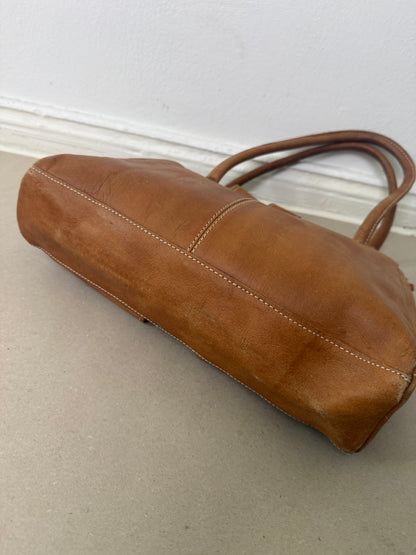 2000s brown leather bag