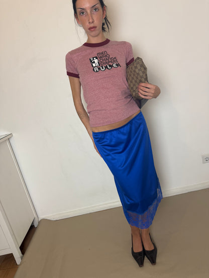 1980s silky skirt