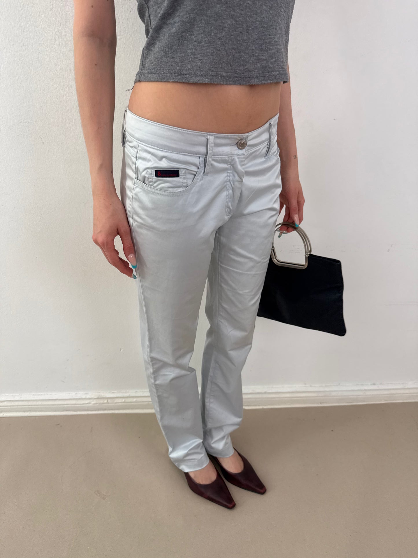 2000s Dolce&Gabbana silver pants