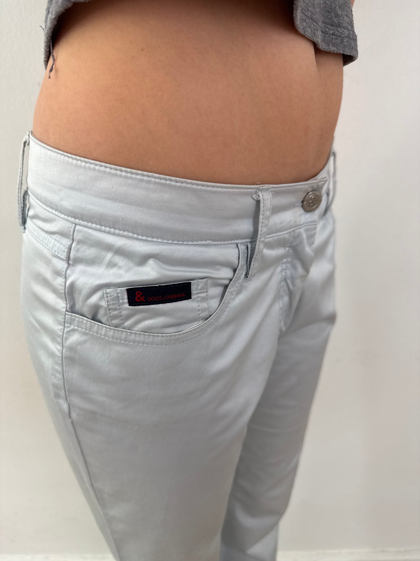 2000s Dolce&Gabbana silver pants