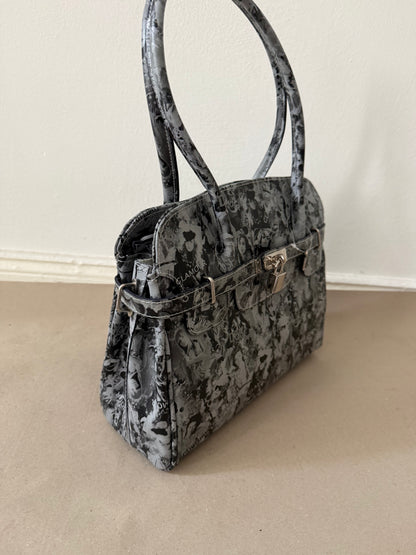 2000s leather firkin bag