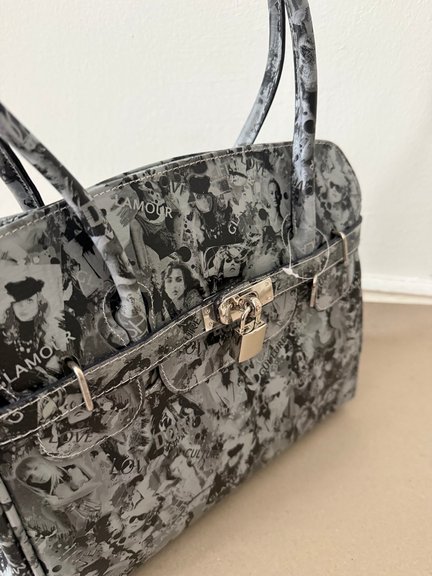 2000s leather firkin bag