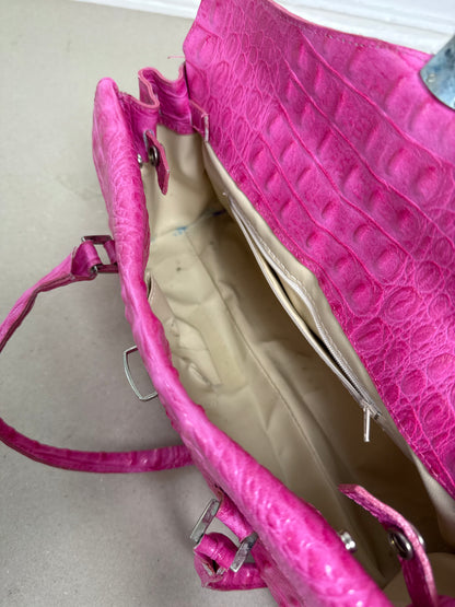 1990s pink leather bag