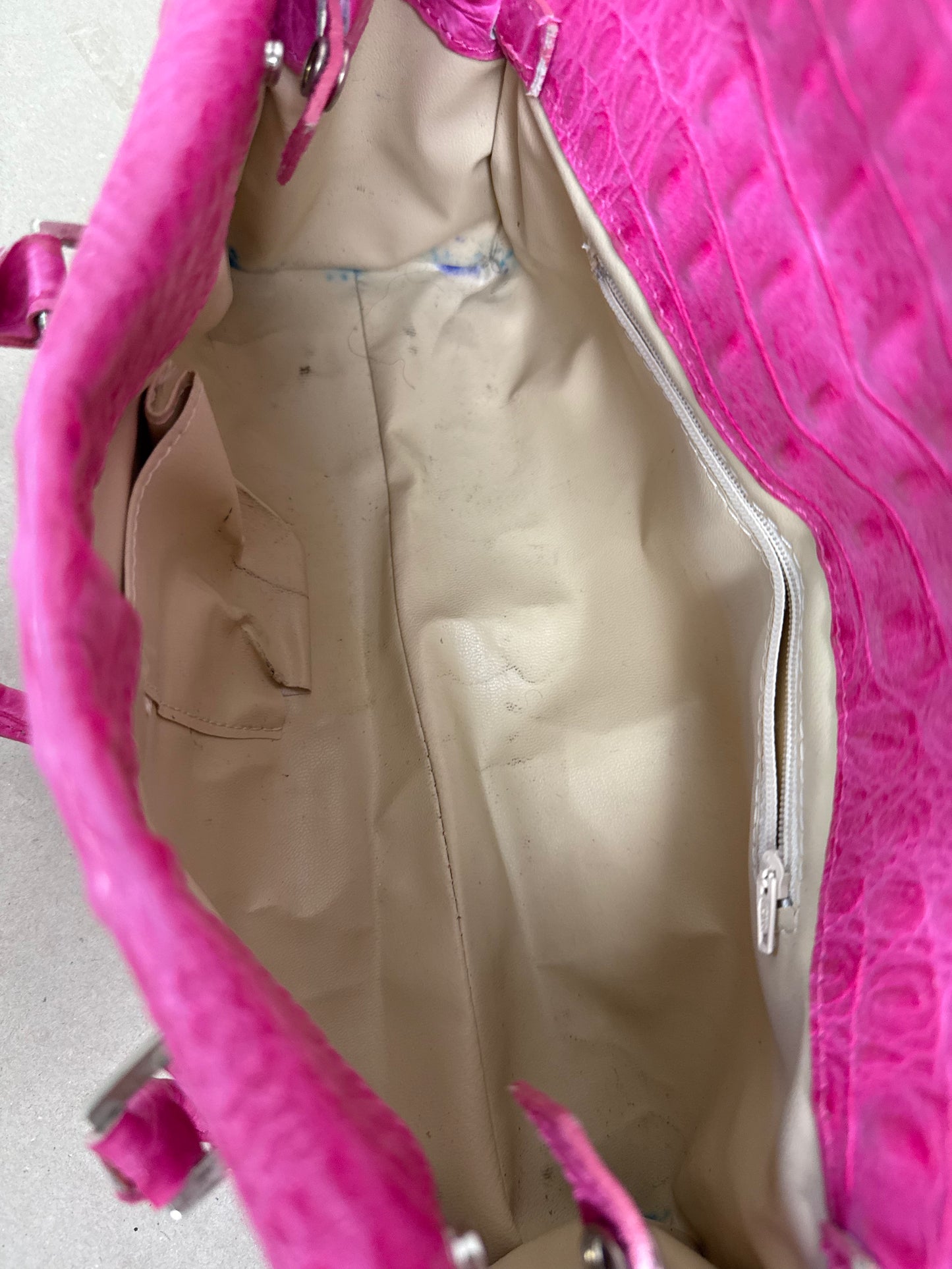 1990s pink leather bag