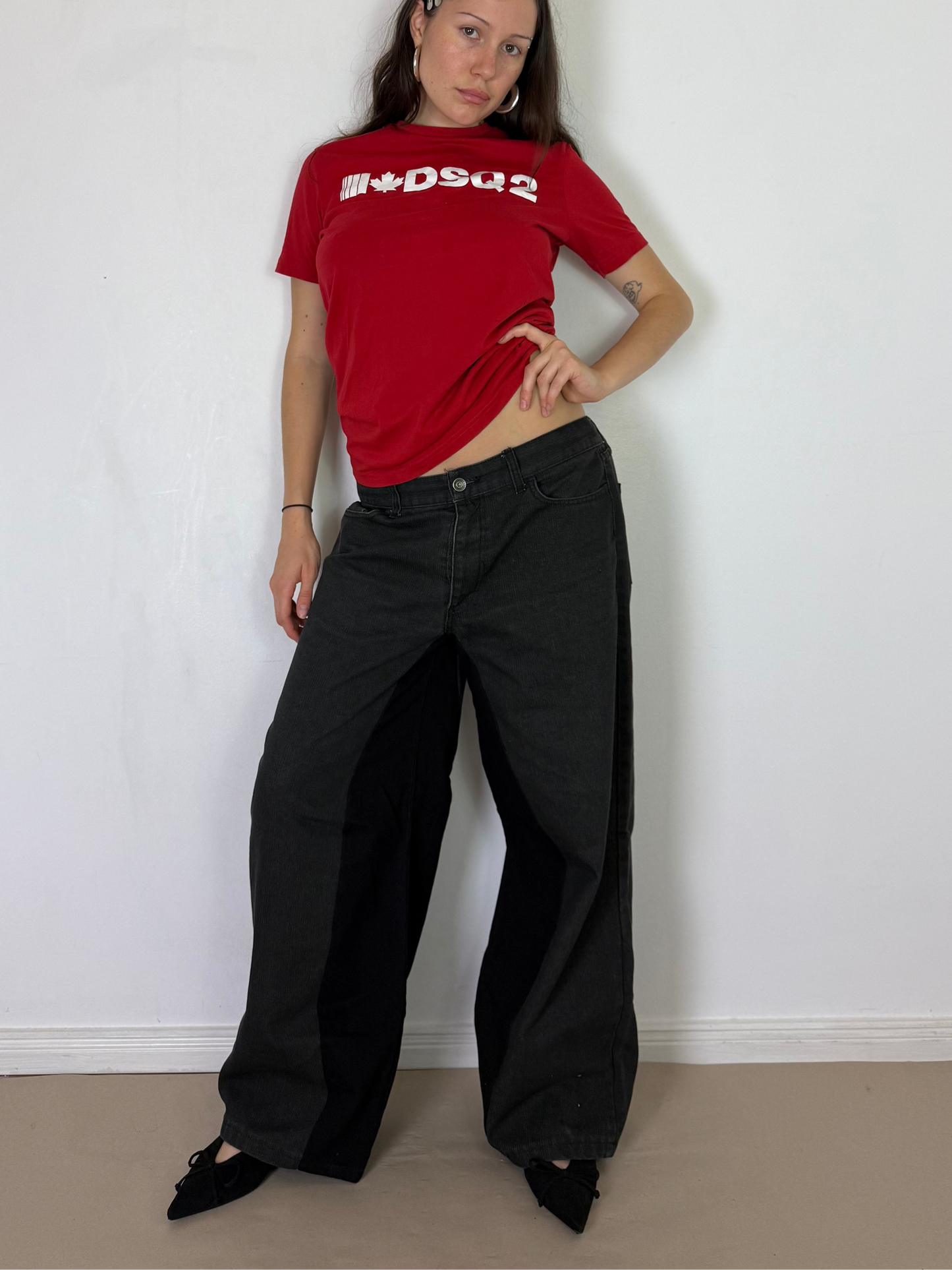 1of1 black baggy jeans