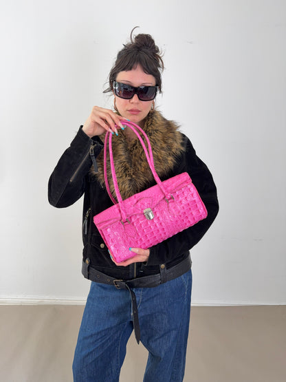 1990s pink leather bag