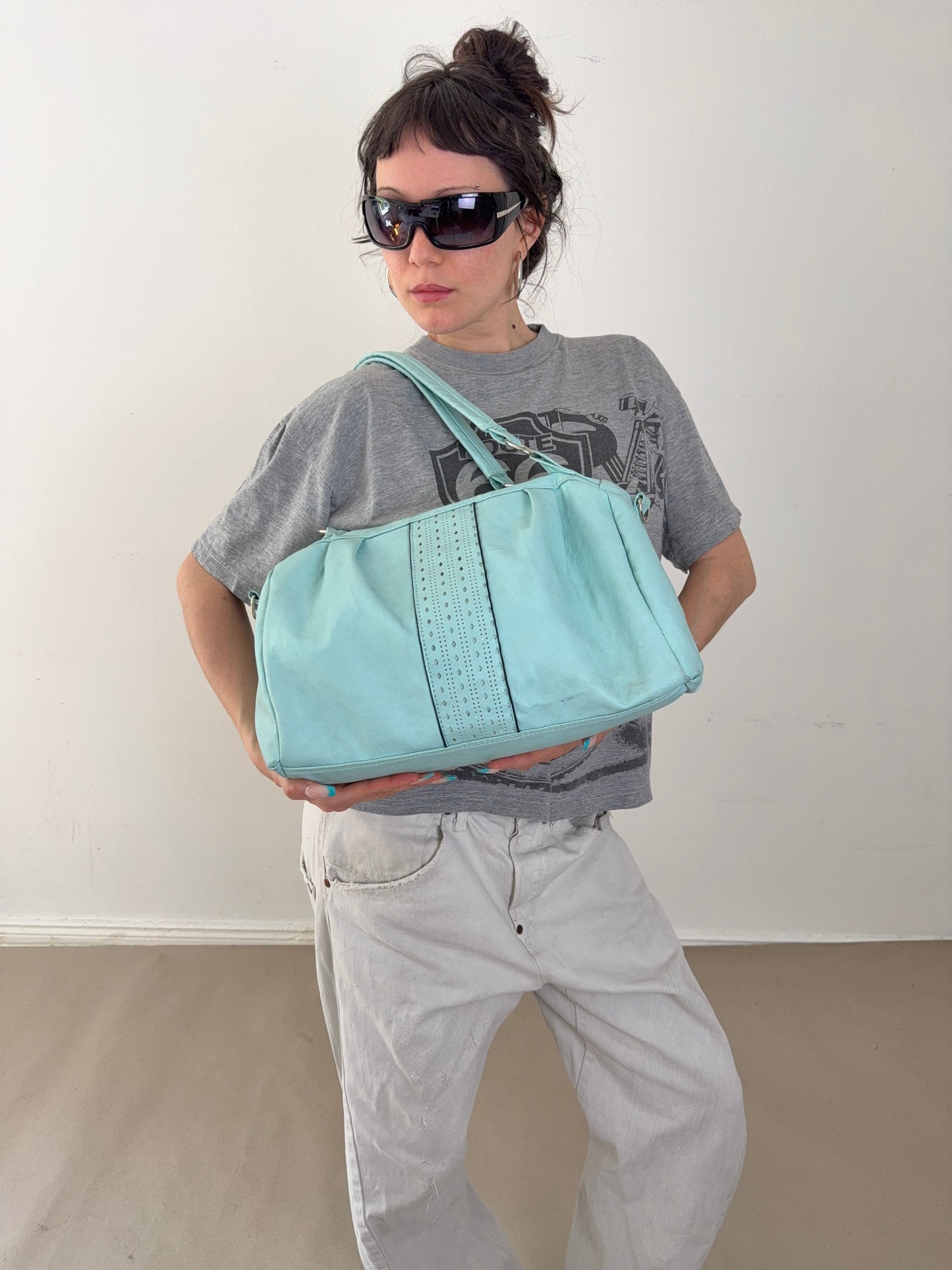 1990s pink leather bag