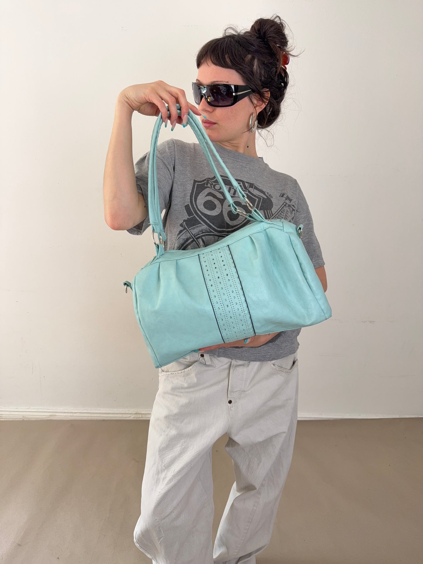1990s pink leather bag