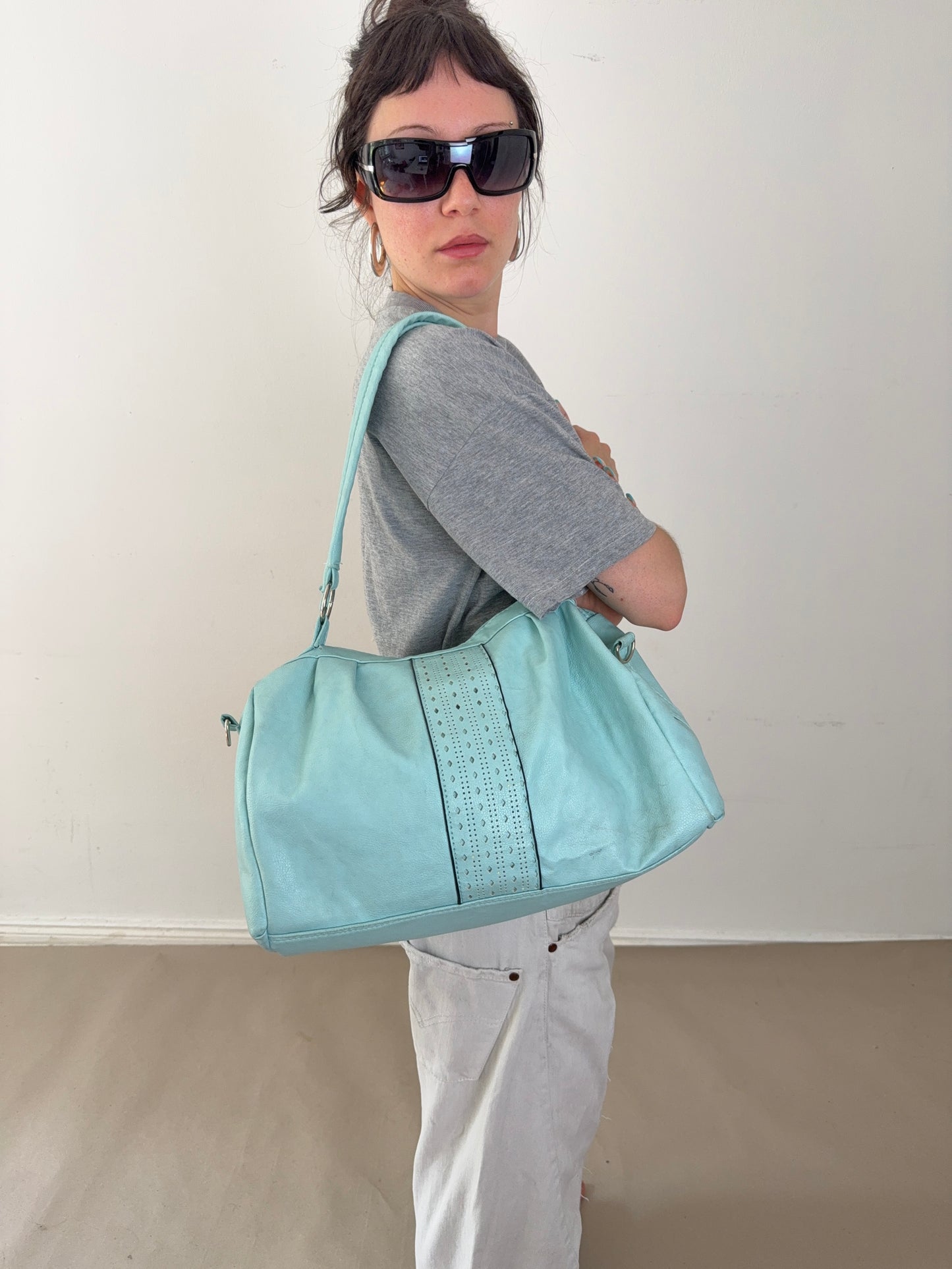 1990s pink leather bag